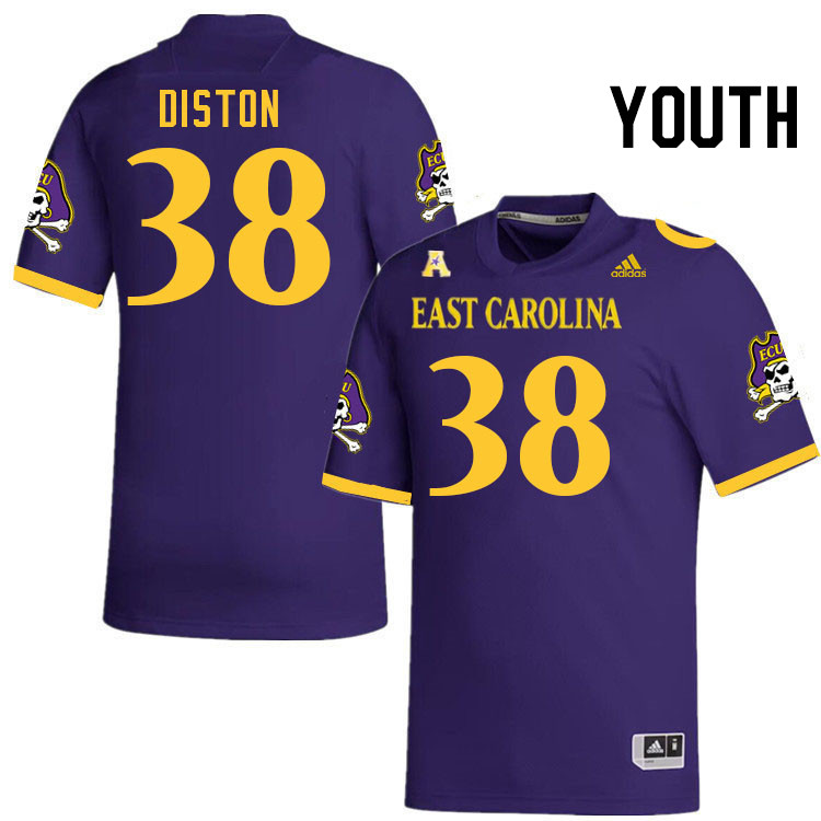 Youth #38 Daylyn Diston ECU Pirates College Football Jerseys Stitched Sale-Purple